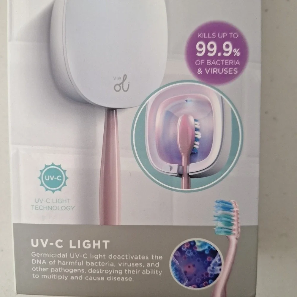 3 Packs, Vie UV-C Toothbrush Sanitizers Portable Sterilizer Cover Holder Case